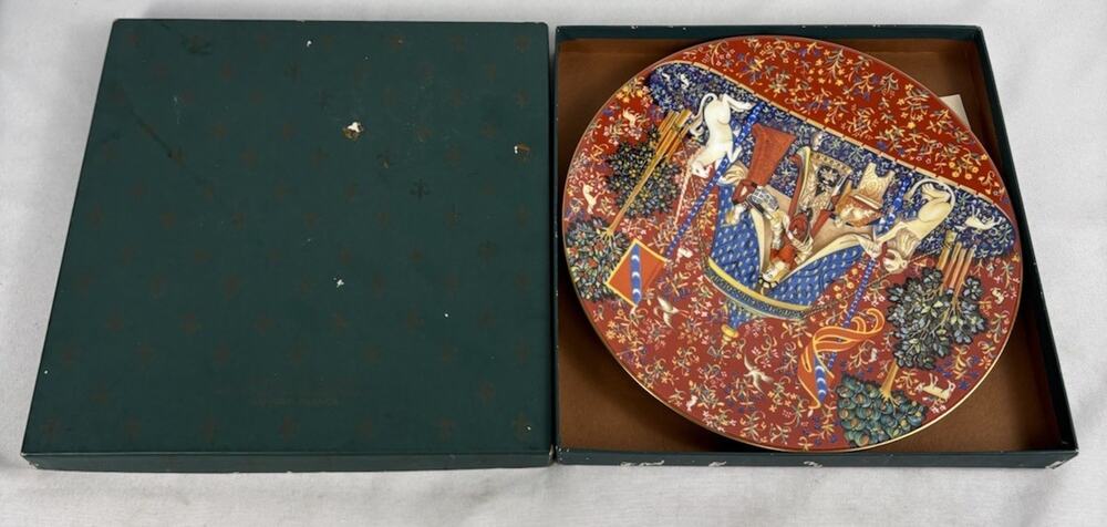 Vintage Limoges Haviland Limouze Porcelain Lady and the Unicorn La Dame Plate